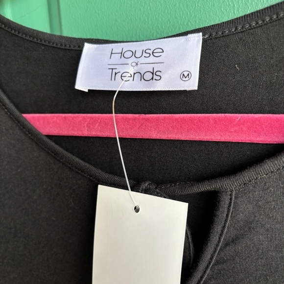 House of trends size medium black short dress or long tunic new nwt - Picture 6 of 9